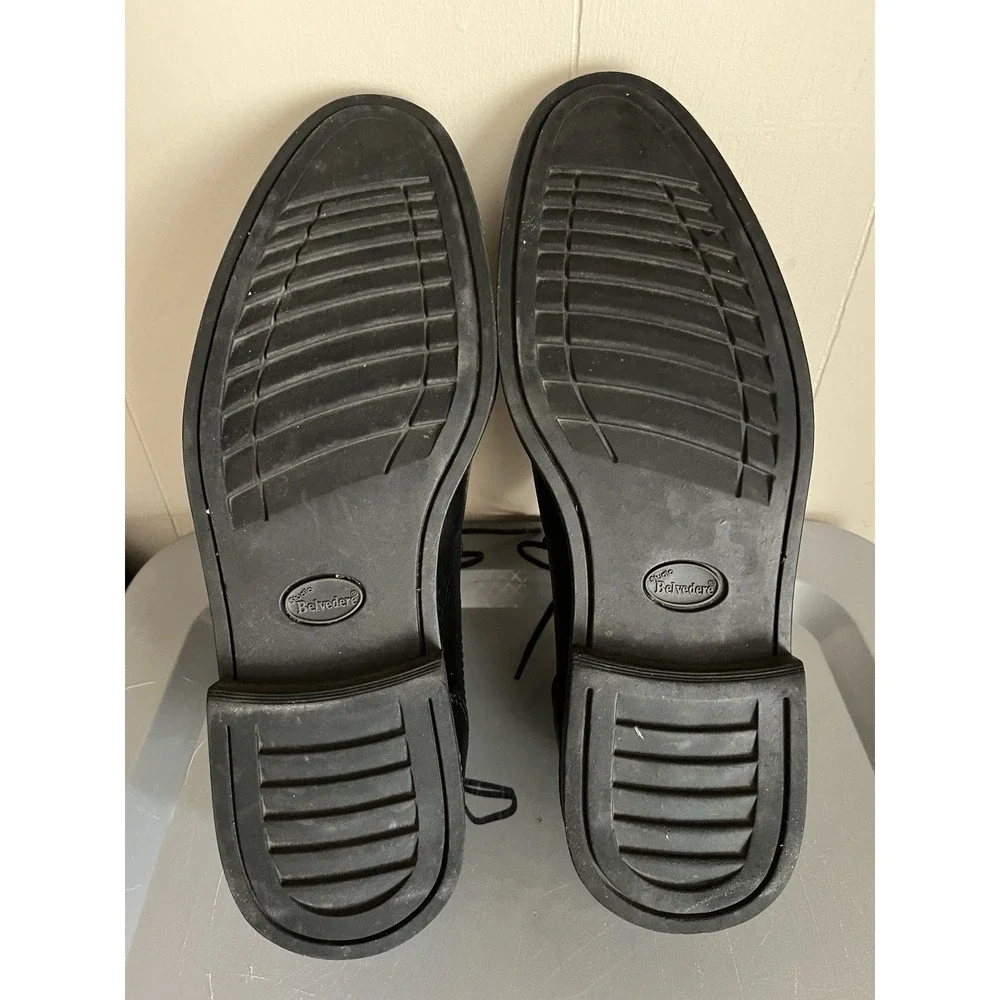 Studio Belvedere Black Leather Dress Shoes‎ Men's Size 10.5 D Duke Oxford